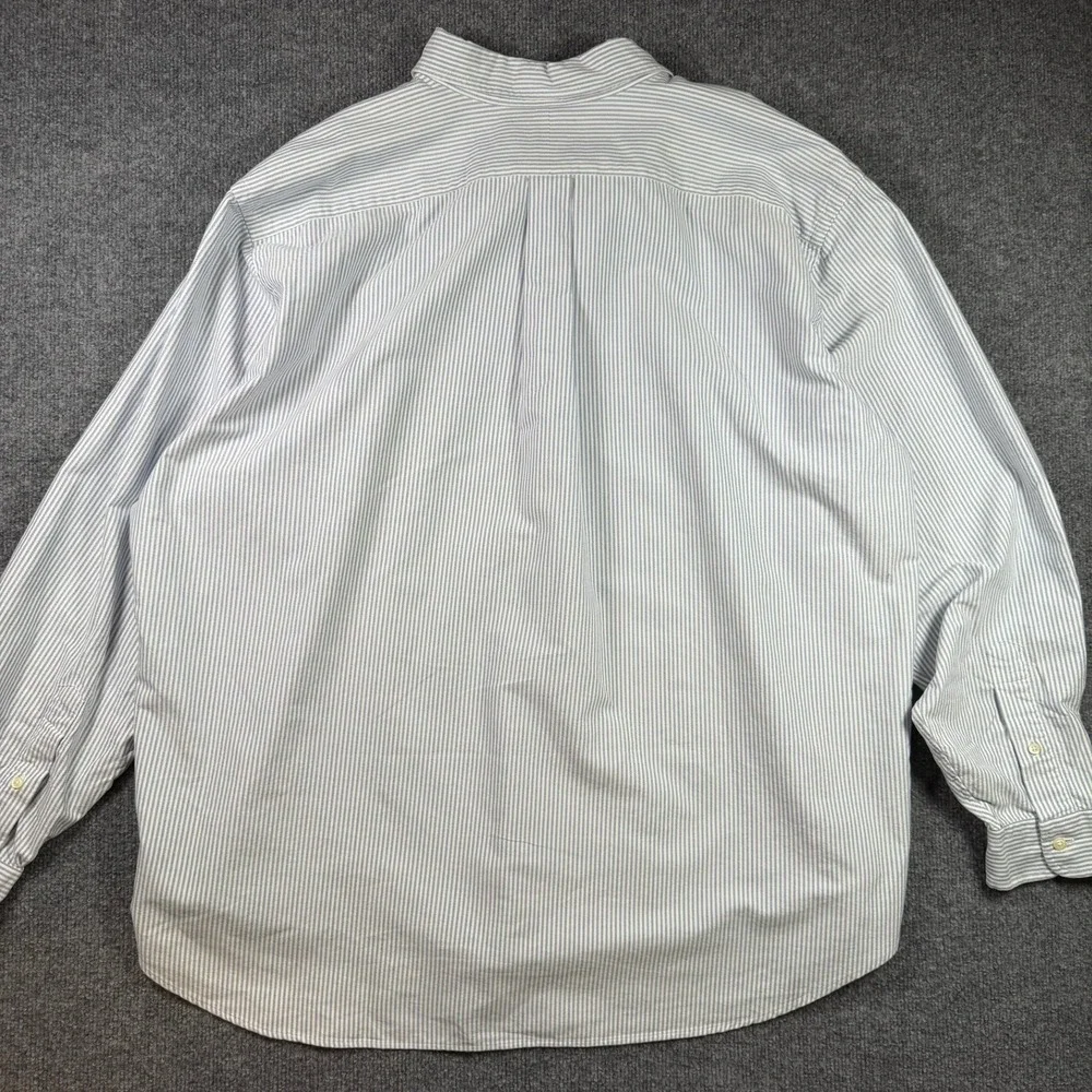 Polo Ralph Lauren Button Down Mens 2XB Blue White Striped Oxford Pony Logo